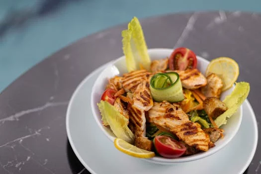 caesar salad with parmesan croutons